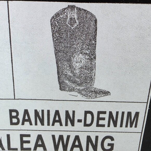 AZALEA WANG Banian Knee High Rhinestone Denim Western Boot 7-11 NWT - Picture 13 of 13